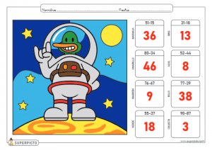 Restas con llevadas hasta el 100