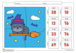 Restas con llevadas hasta el 100