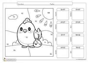 Sumas con llevadas hasta el 100