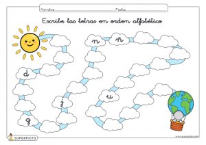 Completar abecedario (alterna minúscula)