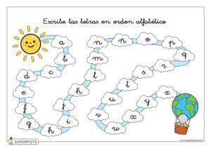 Completar abecedario (alterna minúscula)