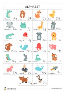 Abecedario (animales) recortable