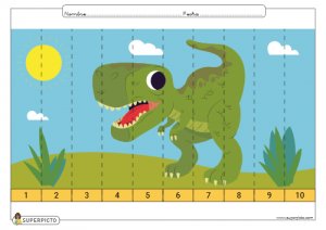 Ordenar de menor a mayor números hasta el 10