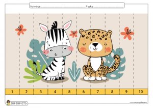 Ordenar de menor a mayor números hasta el 10