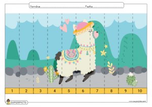 Ordenar de menor a mayor números hasta el 10