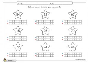 Valor posicional (unidades y decenas)