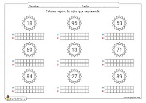 Valor posicional (unidades y decenas)