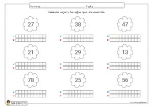 Valor posicional (unidades y decenas)