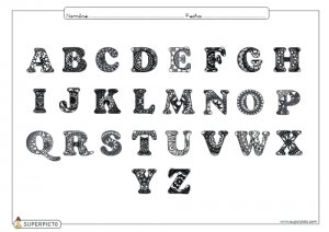 Alfabeto con mandalas coloreable