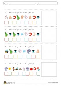 Adivinar las palabras ocultas (polisílabas)