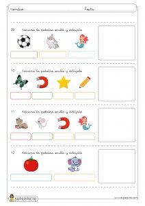 Adivinar las palabras ocultas (monosílabas)