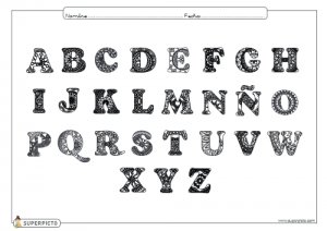 Alfabeto con mandalas coloreable