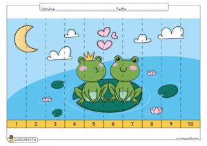 Ordenar puzle con imágenes y numerado (1 al 10)