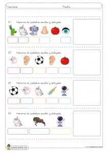 Adivinar las palabras ocultas (polisílabas)