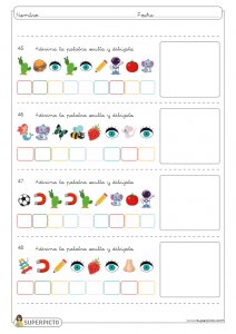 Adivinar las palabras ocultas (polisílabas)