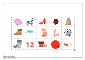 Ordenar y pegar las imágenes de las palabras encadenadas