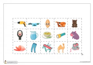 Ordenar y pegar las imágenes de las palabras encadenadas