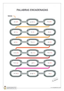 Completar con palabras encadenadas escritas sin modelo inicial