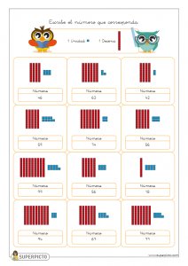 Valor posicional (unidad y decena)