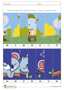 Ordenar de menor a mayor números menores de 100