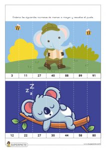 Ordenar de menor a mayor números menores de 100