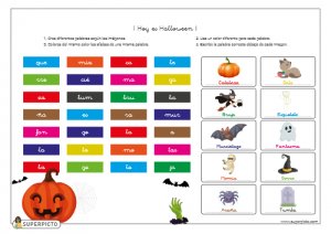 Elegir sílabas y asociar con imágenes