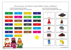 Elegir sílabas y asociar con imágenes