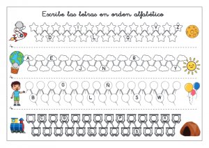 Completar abecedario (alterna mayúscula)