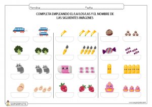 Completar texto con singular o plural