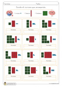 Valor posicional (Unidad, decena y centena)