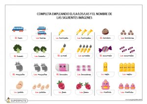 Completar texto con singular o plural