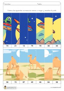 Ordenar de menor a mayor números menores de 100