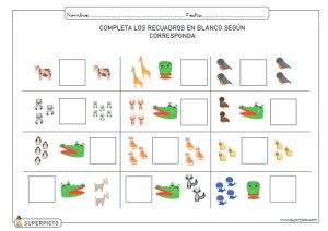 Completar los recuadros según corresponda (mayor, menor, igual)