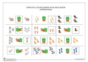 Completar los recuadros según corresponda (mayor, menor, igual)