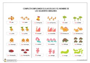 Completar texto con singular o plural