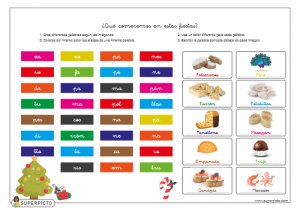 Elegir sílabas y asociar con imágenes