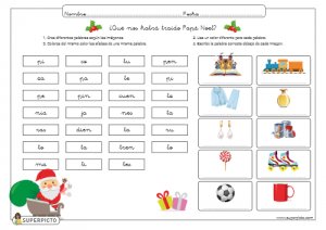 Elegir sílabas y asociar con imágenes