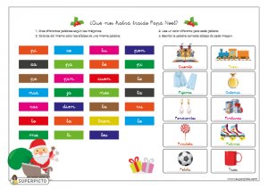 Elegir sílabas y asociar con imágenes
