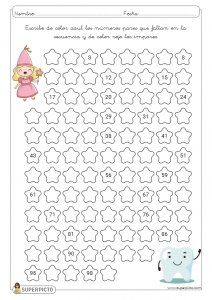 Secuencia de números pares e impares