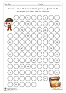 Secuencia de números pares e impares