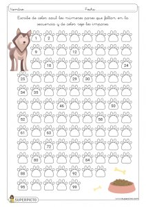 Secuencia de números pares e impares