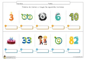 Ordenar de menor a mayor