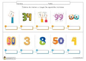 Ordenar de menor a mayor