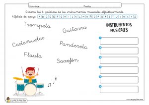 Ordenar alfabéticamente (con apoyo)