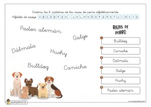 Ordenar alfabéticamente (con apoyo)