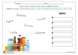 Ordenar alfabéticamente (con apoyo)