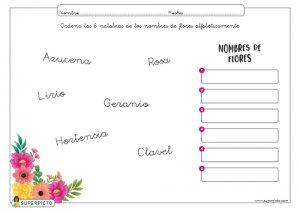 Ordenar alfabéticamente