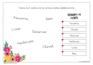 Ordenar alfabéticamente