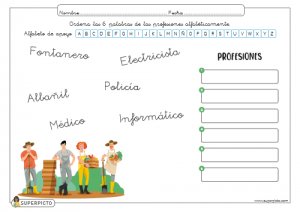 Ordenar alfabéticamente (con apoyo)