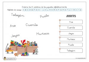 Ordenar alfabéticamente (con apoyo)